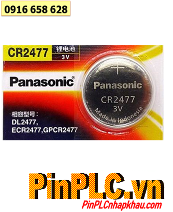 Panasonic CR2477, Pin 3v lithium Panasonic CR2477 Made in Indonesia